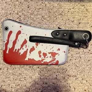 Bloody meat cleaver clutch!